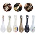 thumbnail image 3 of Shisuyan 6Pcs Ceramic Soup Spoons Household Spoons Rice Eating Spoons (Assorted Color), 3 of 8
