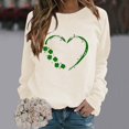 thumbnail image 4 of WCJM Valentine Hoodie Women Women's Fashionable Round Neck Casual Print Long Sleeve Tops Sweatshirt Women's Hoodless Sweatshirt, 4 of 4