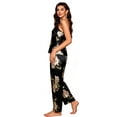 thumbnail image 5 of A AGROSTE Women's Silk Satin Pajamas Set 2 Pcs Floral Silky Pj Sets Sleepwear Cami Nightwear with Pant, 5 of 7