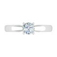thumbnail image 3 of 1/2 Carat 4-Prong Set Diamond Solitaire Engagement Ring in 14K White Gold (Ring Size 5.75), 3 of 5