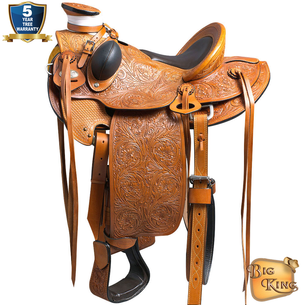 53BH 15 In Western Horse Wade Saddle American Leather Ranch Roping