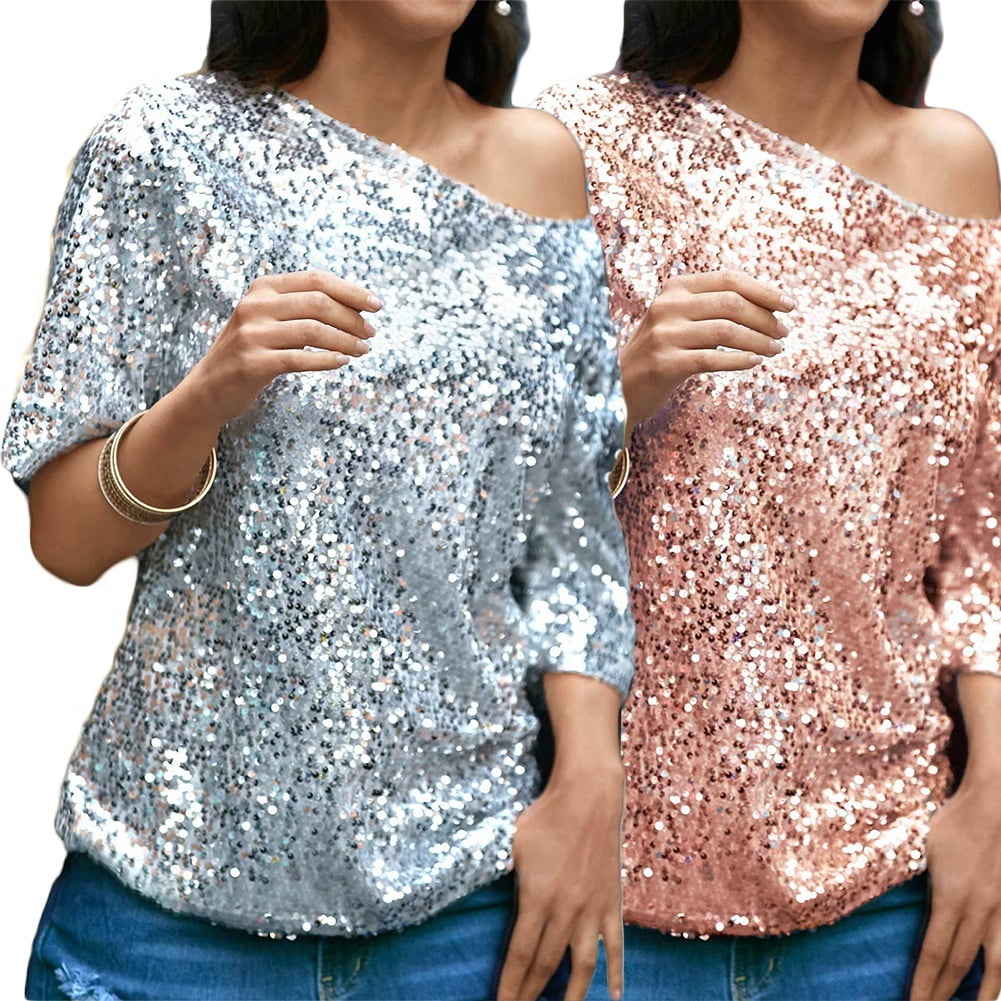 casual sequin top