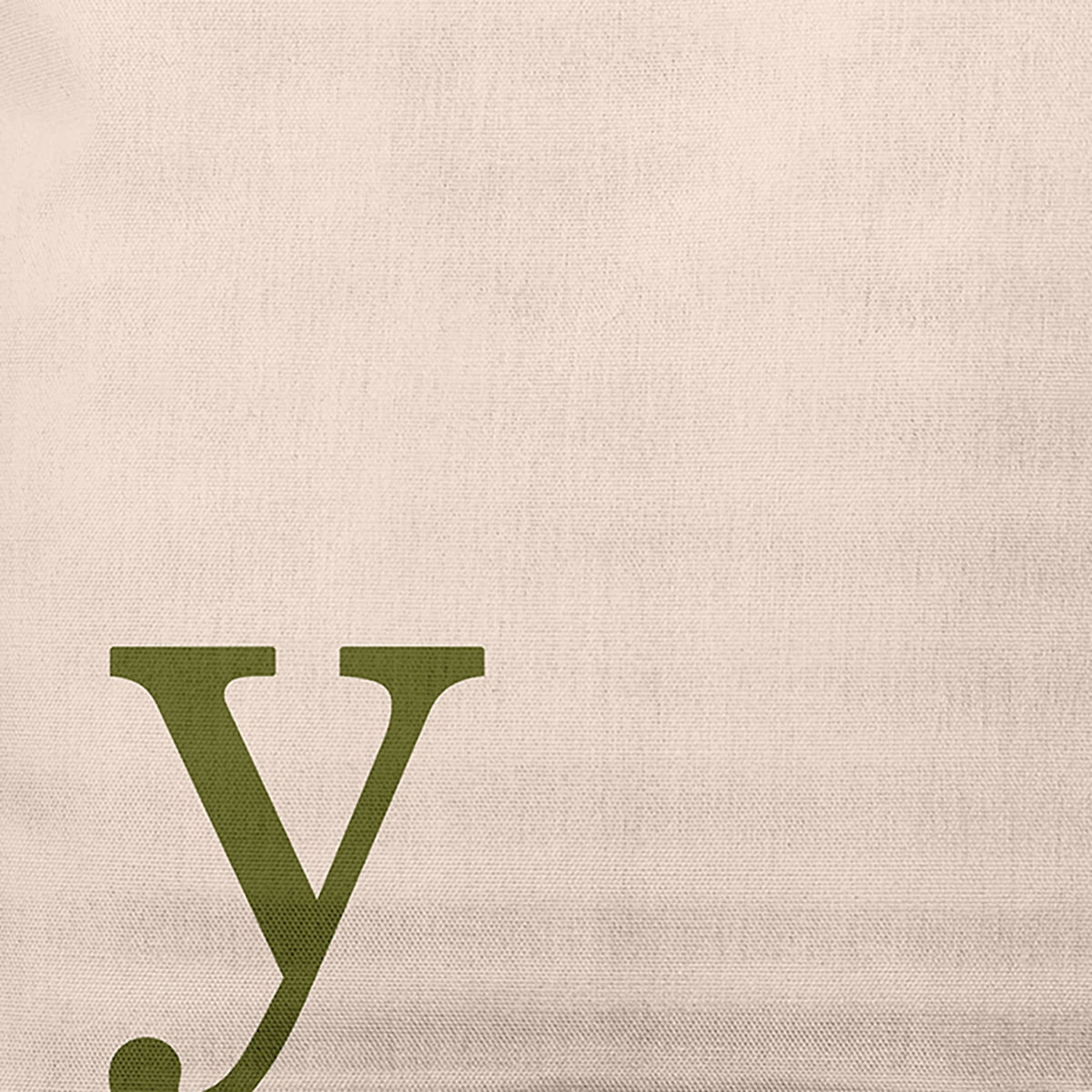 Simply Daisy 16" x 16" Modern Monogram Decorative Throw Pillow, Olive