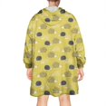 thumbnail image 2 of Yellow Cute Hedgehog Wearable Oversized Blanket,Wearable Blanket Hoodie for Adults,Cozy Hooded Blankets with Super Pockets,Super Warm Fuzzy Pullover for Women & Men, 2 of 6