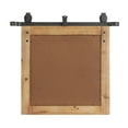 thumbnail image 6 of DecMode 30" x 27" Brown Wall Mirror with Metal Hanging Rod, 6 of 7