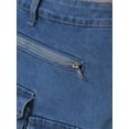 thumbnail image 5 of INSPIRE CHIC Women's Skirt Denim Skort Zipper Decor Y2K High Waist Faux Wrap Mini Jean Skirt 2XL Blue, 5 of 6
