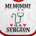 thumbnail image 4 of Inktastic Surgeon Mom Baby Girls Baby Bib, 4 of 4