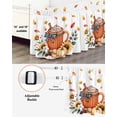 thumbnail image 3 of Thanksgiving Coffee Bed Skirt Fall Pumpkin Yellow Sunflower Leaf Plaid Bow Bed Skirts California King 18 Inch Drop, Wrap Around Dust Ruffle&nbsp;Bedskirt with Adjustable Elastic Belt for Queen Beds, 3 of 7