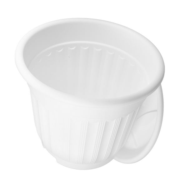 Raindrops Orchid Pots With Holes And Saucer Pedestal Planter European-Style Flower Pot White Planter For Indoor Plants, For Flowers And Vegetables White