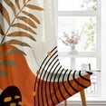 thumbnail image 4 of Boho Curtains 63 Inch Length Mid Century Light Filtering Curtains for Living Room Orange Abstract Leaves Dining Room Curtain Rainbow Modern Geometric Kitchen Curtain Colorful Window Drape 2 Panels, 4 of 6