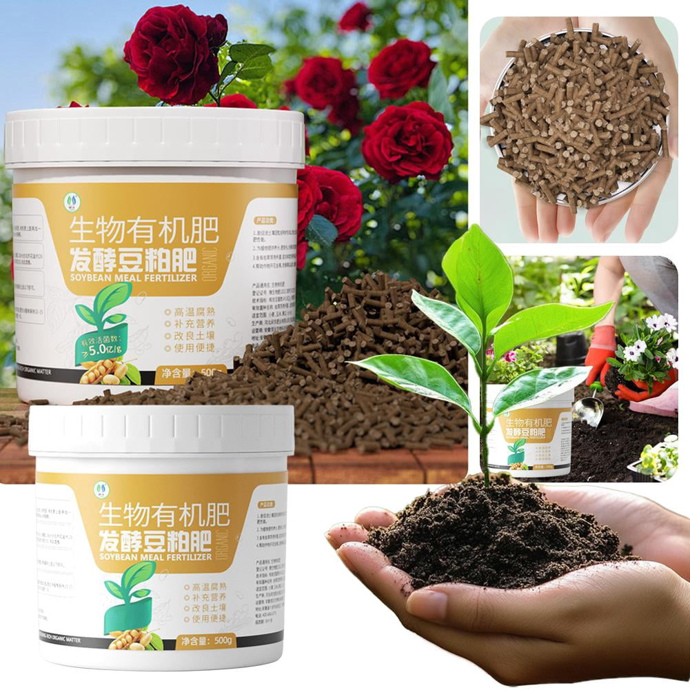 500g Fermented Soybean Meal Organic Fertilizer in Powder Form for Plant Growth and Soil Health