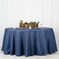 BalsaCircle 120" Dark Blue Faux Denim Polyester Round Tablecloth Linens Reception Catering