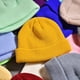 thumbnail image 4 of Sombrero Pareja Otoño e Invierno Gorra Delgada de Comercio Exterior Gorro de Punto Gorro de Jersey Cálido para Hombres y Mujeres Gorro Frío para Mujer Gorro de Piso de Piel de Melón, 4 of 6