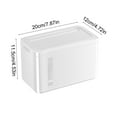 thumbnail image 3 of AuroraX Contemporary Tissue Box Cover Rectangle Cute White Facial Tissue Box Holder with Storage Shelf Wall Hanging Solid Napkin Dispenser for Bathroom,Toilet, 3 of 6