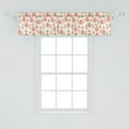 thumbnail image 2 of Ambesonne Woodland Window Valance, Scandinavian Inspired Demonstration of Leaves and Floral Eelements, Curtain Valance for Kitchen Bedroom Decor with Rod Pocket, 54" X 12", Coral Khaki and Cocoa, 2 of 3