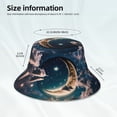 thumbnail image 3 of Fotbe Artistic Starry Sky Moon Book Sombrero Tipo Pescador con Estampado – Sombrero de Sol de Algodón de Moda para Playa, Golf, Pesca, 3 of 6