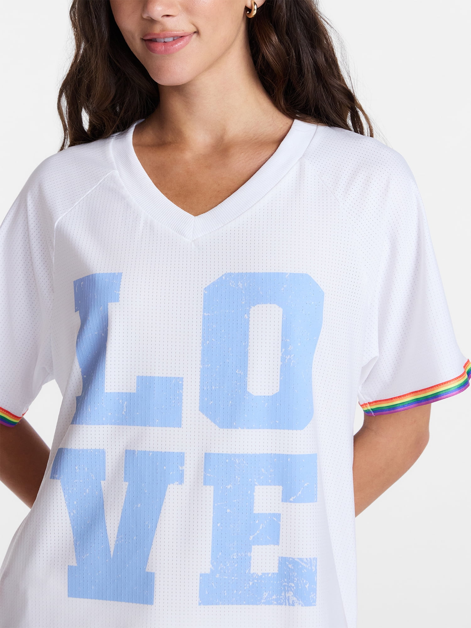No Boundaries Pride Oversized Graphic Jersey, Women's XXS-XXL