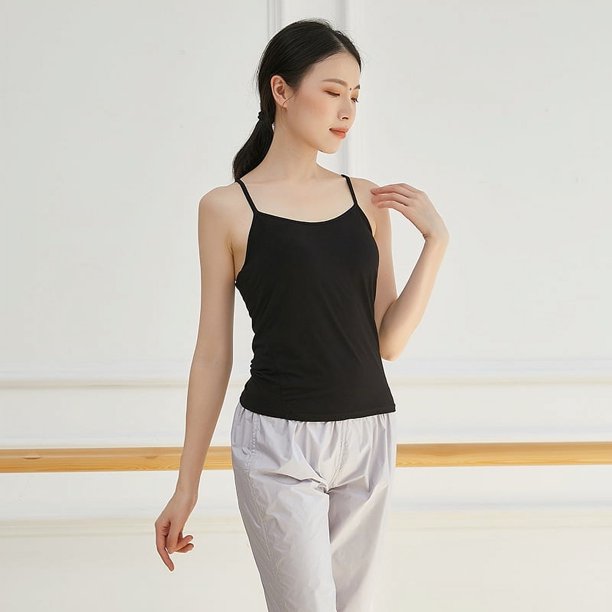 Ropa de práctica de baile para mujer, top de yoga, baile, fitness, camisola, sujetador deportivo con almohadilla para el pecho.