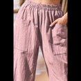 thumbnail image 4 of Pantalones de Verano para Mujer, Estilo Palazzo, Holgados, de Cintura Alta, Estampados, para Vacaciones en la Playa Rosa XXL, 4 of 8