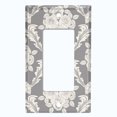 thumbnail image 2 of Metal Light Switch Plate Outlet Cover (Damask Rose Tan - Single Rocker), 2 of 2