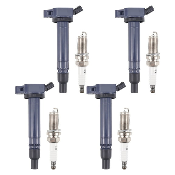 maXpeedingrods UF507 Set of 4 Ignition Coil Pack and Iridium Spark Plugs Fit for Toyota 4Runner Camry FJ Cruiser Highlander RAV4 2009-2019, for Scion TC 2011-2015, Ignition Coil Kit Replaces UF487