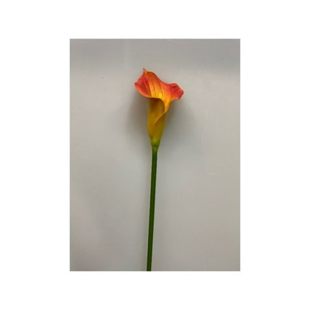 D & W Silks Large Orange Calla Lily - Set of 3