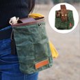 thumbnail image 4 of sweethay Riñonera portátil de gran capacidad, bolsa plegable de lona de cuero Vintage, bolsillo para escalada, senderismo, paquete de frutas Escalada Verde, 4 of 6