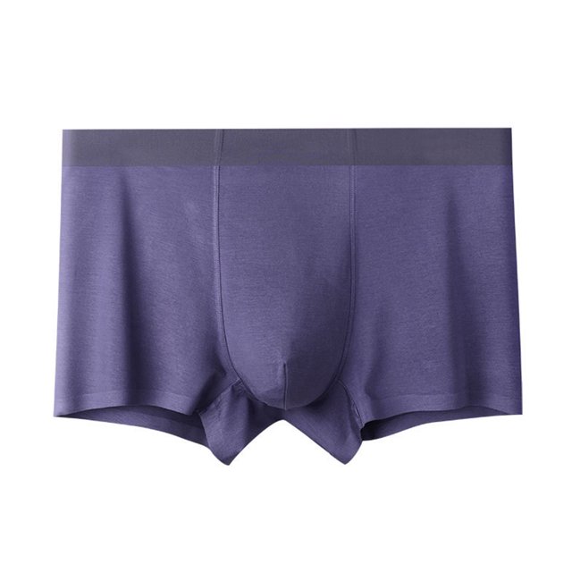 Men Underwear Plus Size Loose Modal Seamless Underpants Middle Waist Solid Color Breathable Underwear