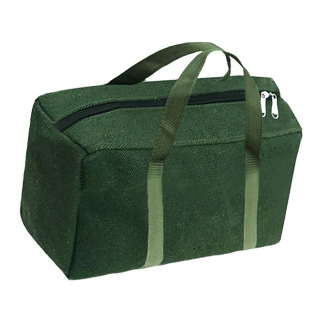 Bolsa de lona para guardar herramientas, bolso con cremallera, multiusos, impermeable, de boca ancha. 50x30x25cm