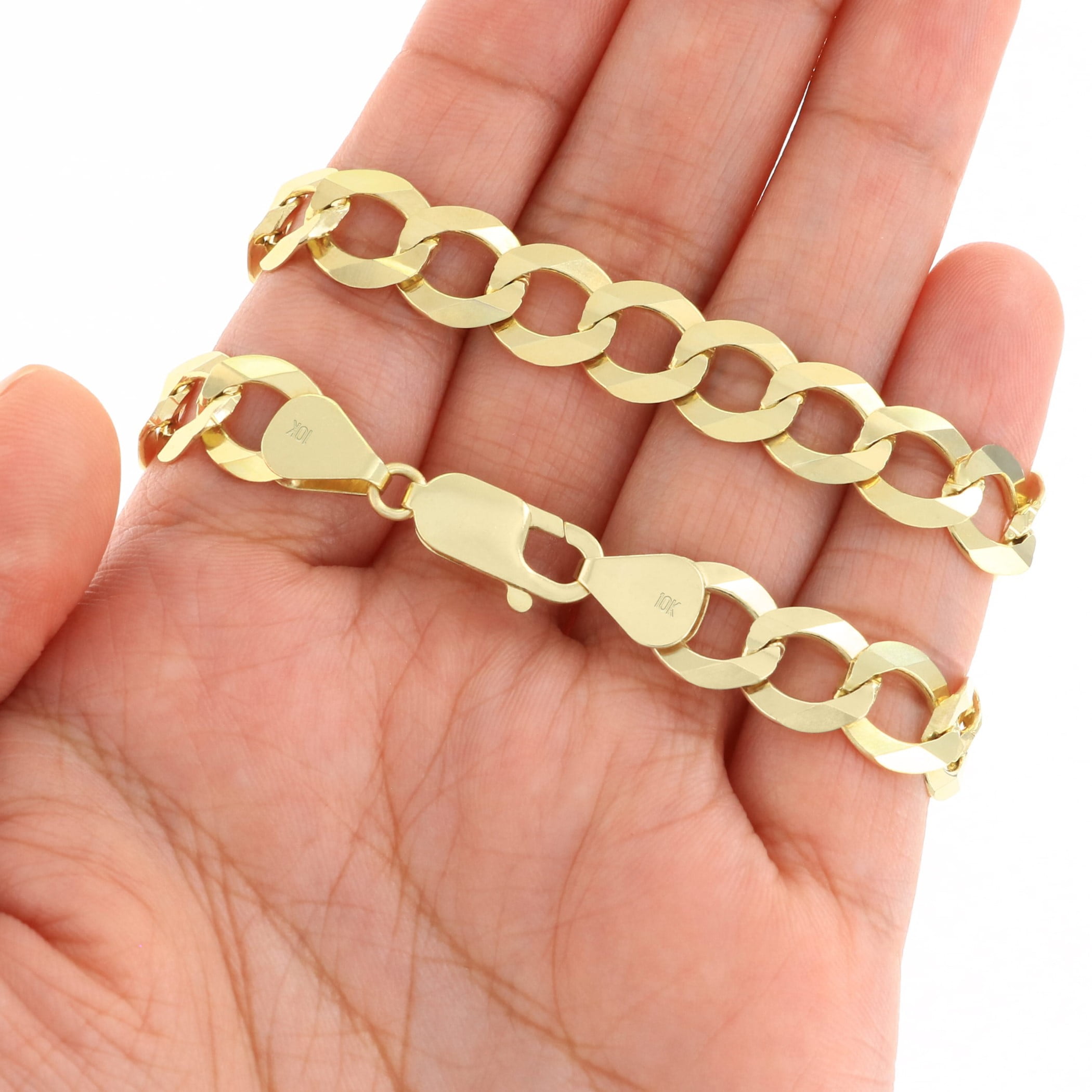 10mm Solid Cuban Link Bracelet in 10K Yellow Gold - Las Villas Jewelry |  Las Villas Jewelry