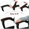 thumbnail image 5 of Office Chair Arm Covers,1 Pair Happon Removable Armrest Slipcover Pads, Office Chair Cover, Chair Arm Pads Arm Protectors, Office Removable Arm Rest Covering, Elastic Chair Armrest Cover, 5 of 7