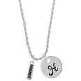 thumbnail image 1 of Delight Jewelry Silvertone Friends Silvertone Script Initial Disc - H - Charm Necklace, 20"+3", 1 of 4