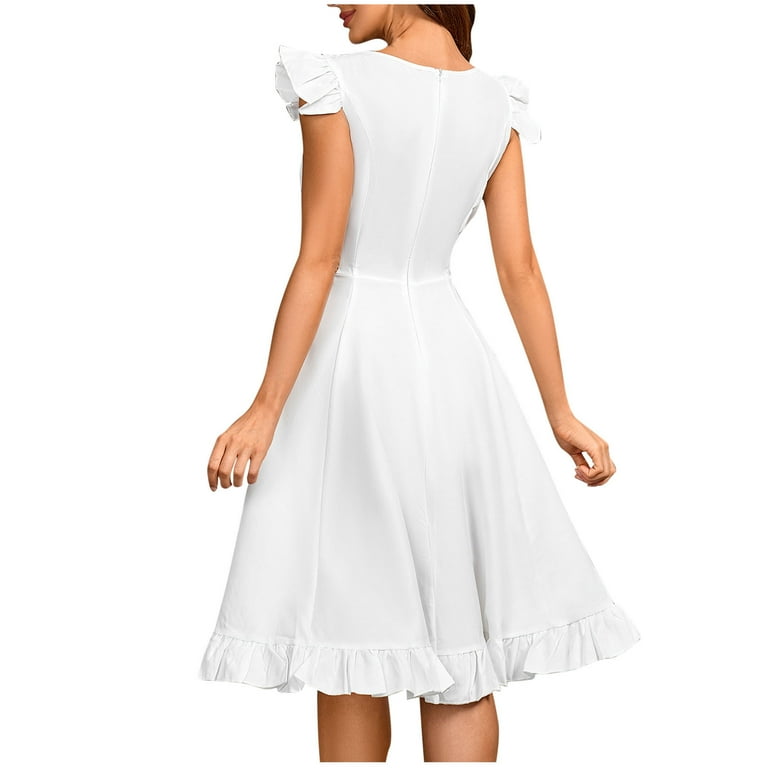 white a line cocktail dress Dressime Woman's Cheap White Homecoming Dress A Line Strapless Corset  Bowknot Tulle Mini Cocktail Dress  dressime