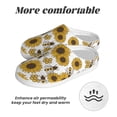 thumbnail image 6 of Daiia Sunflowers and Bees Print Women’s Fuzzy Slippers Memory Foam Lightweight House Shoes Cozy Loafer Flannel House Shoes-44/45, 6 of 7