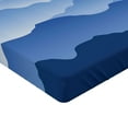 thumbnail image 2 of Ambesonne Scenery Fitted Sheet, Nature Theme Silhouette, Full Size, Blue, 2 of 3