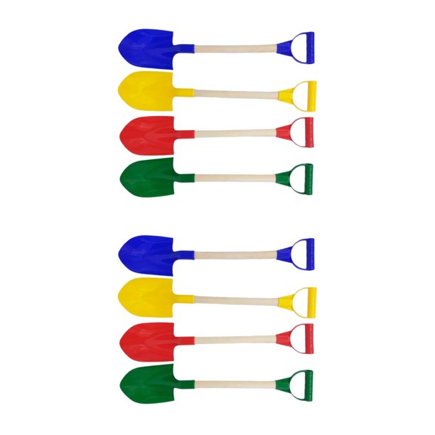 Greeniant Palas de playa para niños de 16 de largo, Color aleatorio, palas de arena, juguetes, Kit de herramientas de jardinería, mango de madera, pala 40x10cm 2piezas Greeniant CBP584559