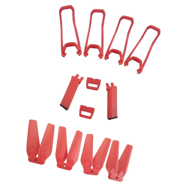 4 UNIDS Aterrizaje, Cubiertas de Protección de Hélices y Piezas de Hélices DIY E58 JY019 - 2 Rojo Hugo Tren de aterrizaje Quadcopter Drone