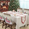 thumbnail image 4 of Christmas Chair Covers Set of 4 Snowman Truck Farm Elk Snowflakes Winter Chair Back Covers Stretch Removable Washable Slipcovers Protector for Dining Room Kitchen Party Decor, 4 of 5