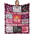 thumbnail image 1 of LHSHID Gifts for Mom Throw Blanket Mom Blanket from Daughter Son Gifts for Anniversary Mom Birthday Gifts I Love You Mom BlanketSoft Cozy Flannel Blanket for Mom 60"x80", 1 of 5