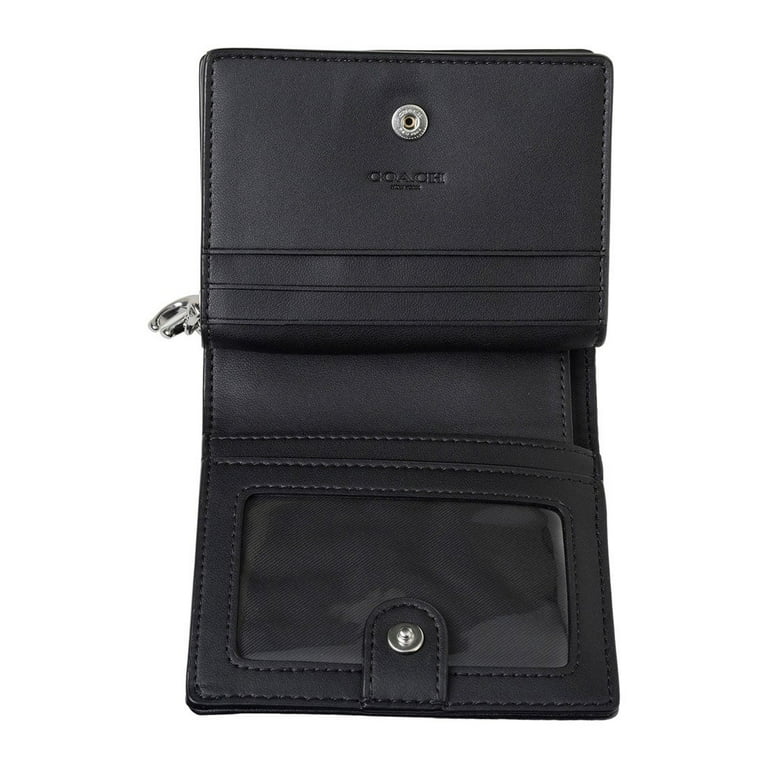 Coach Women s Medium Snap Wallet in Signature Jacquard Black Walmart