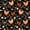 Black Peach 2, variant on Erosebridal Rooster Twin Fitted Sheet for Girls, Black Wildflowers Bedding, 2 Pieces 1 Fitted Sheet and 1 Pillowcase
