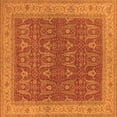 thumbnail image 1 of Ahgly Company Indoor Square Oriental Orange Industrial Area Rugs, 4' Square, 1 of 4