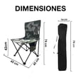thumbnail image 3 of 4 Sillas Plegables De Camping Y Playa Para Exterior Con Mesa verde oscuro, 3 of 9