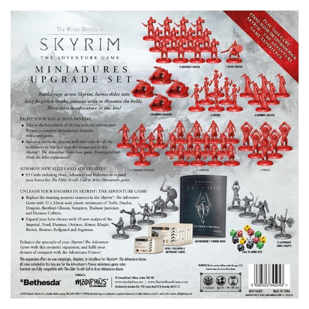 Modiphius The Elder Scrolls V Skyrim The Adventure Game Miniatures Upgrade Set Strategy Board Game for Adults and Teens