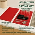 thumbnail image 6 of Dependable Industries 2 Pack, Vibrant Red Microfiber Dish Drying Mats - Optimal Absorbency, Quick-Drying, Washable, and Reusable Pads - Perfectly Sized 20"x15"  for Your Kitchen, 6 of 8