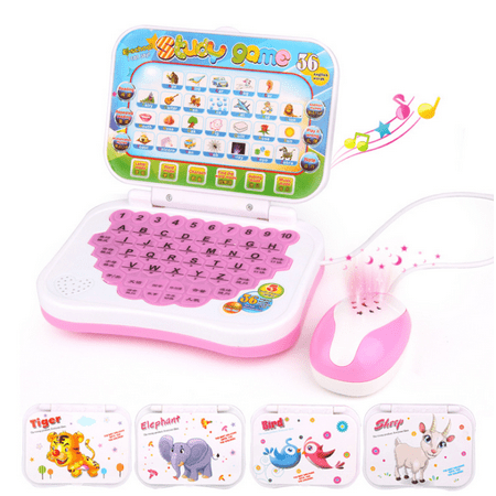Portable Bilingual Early Educational Learning Machine Kids Laptop Toy with Mouse Computer Children Gift Developmental