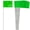 Green, variant on Anley Orange Marking Flags 100 Pcs - 4" X 5" Vinyl Irrigation Sprinkler Flag with 15 Inch Steel Wire Stake - Small Marker Flags for Lawn, Yard, Industrial, Landscaping, Construction and Survey