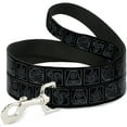 thumbnail image 1 of Nickelodeon Pet Leash, Dog Leash, Avatar the Last Airbender Bending Elements Icons Black Gray, 4 Feet Long 1.5 Inch Wide, 1 of 4