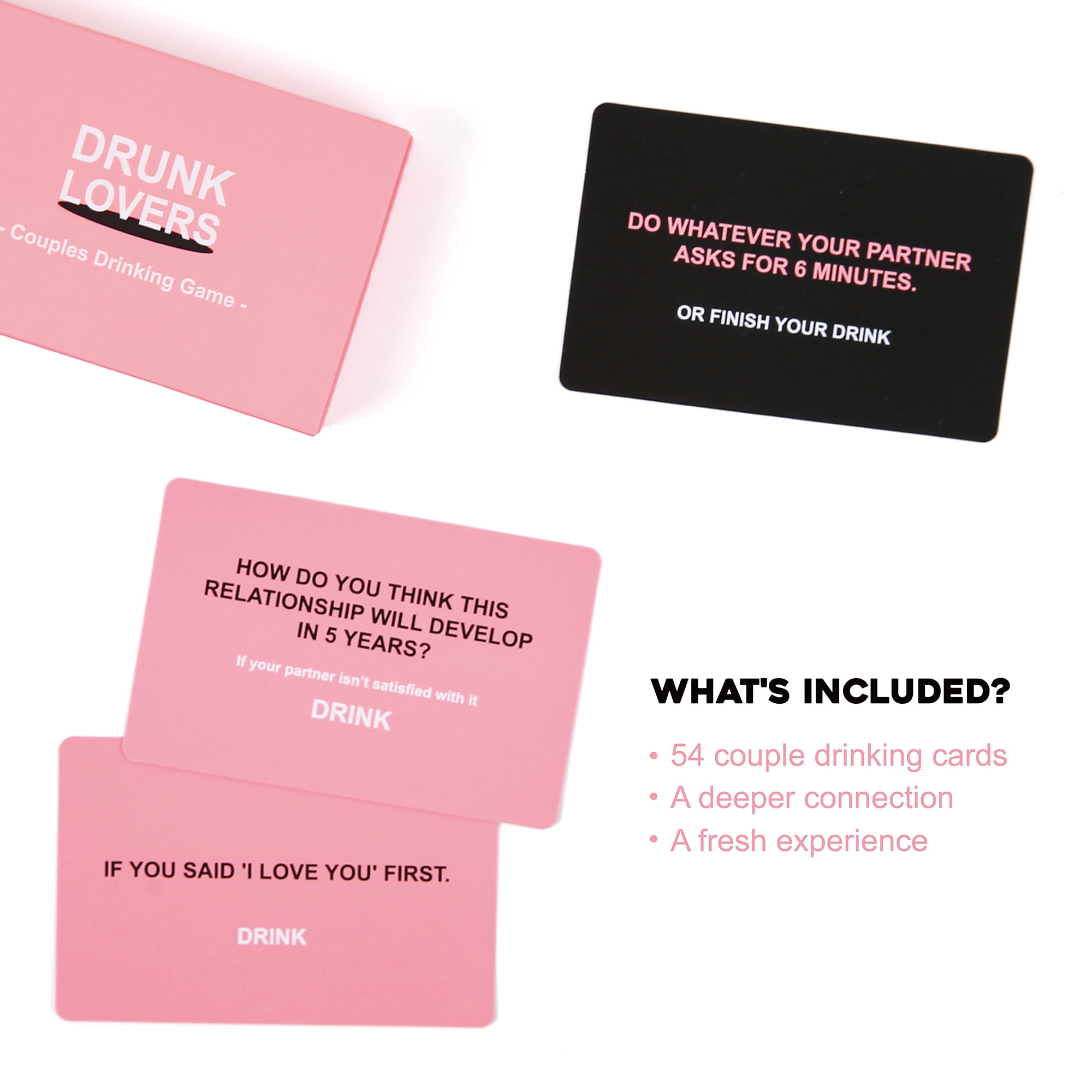 Drunk Lovers - Couples Games Couples Drinking  Game for Date Night, 54  Cards