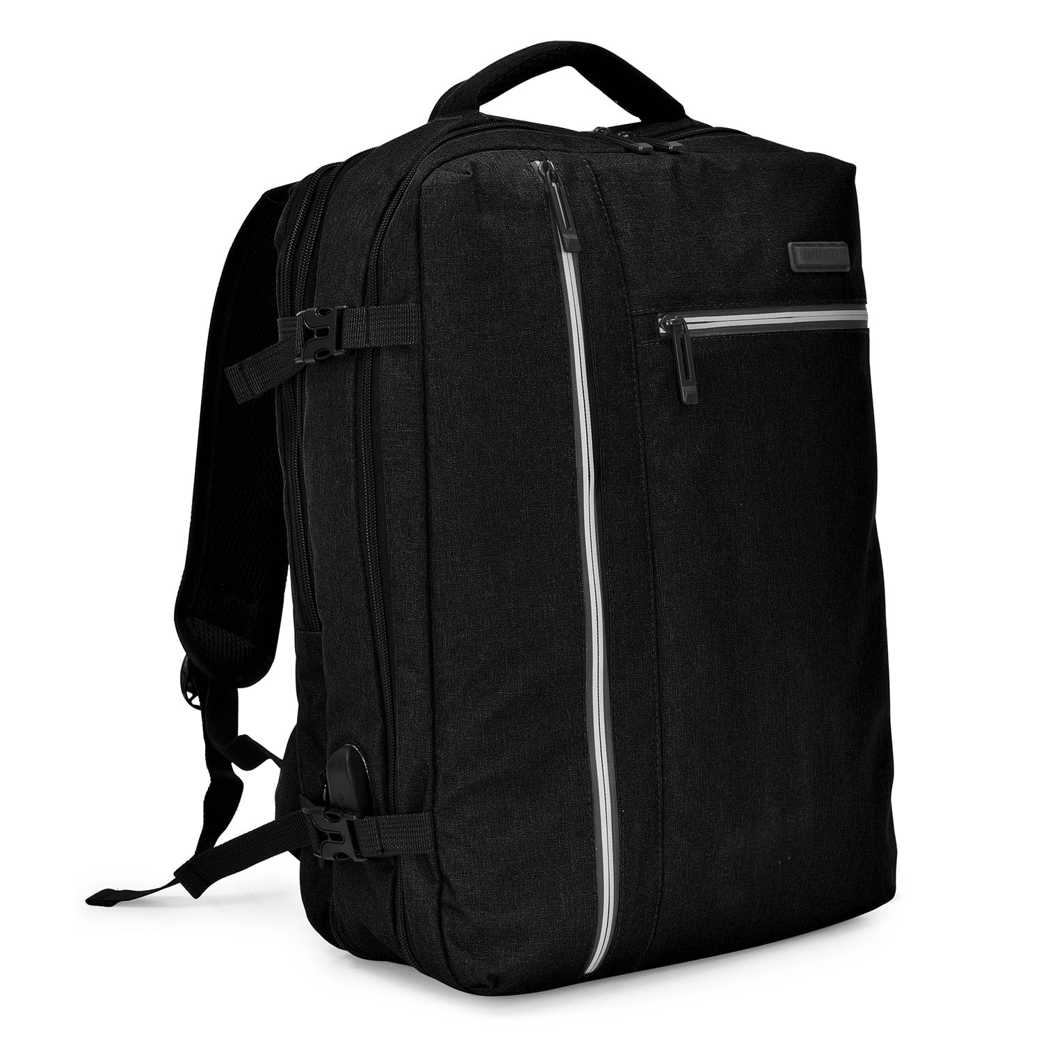 Travel Select Grayville 17" Multifunctional Tech Laptop Backpack with USB Port, Black